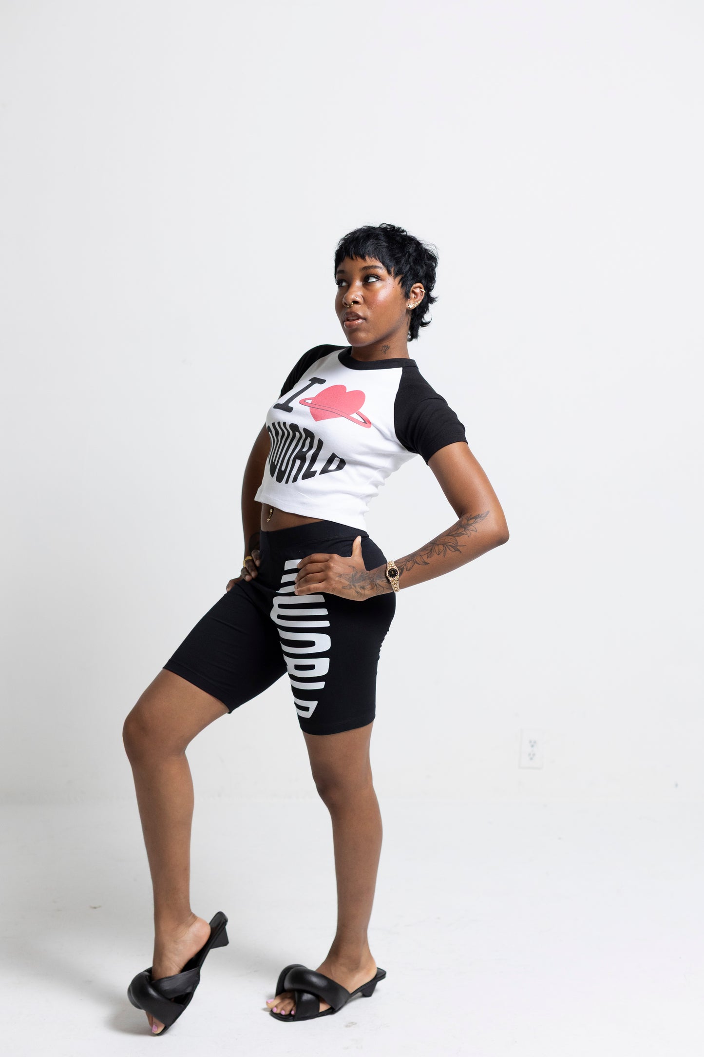 I ❤️ LOGO RAGLAN CROP TEE