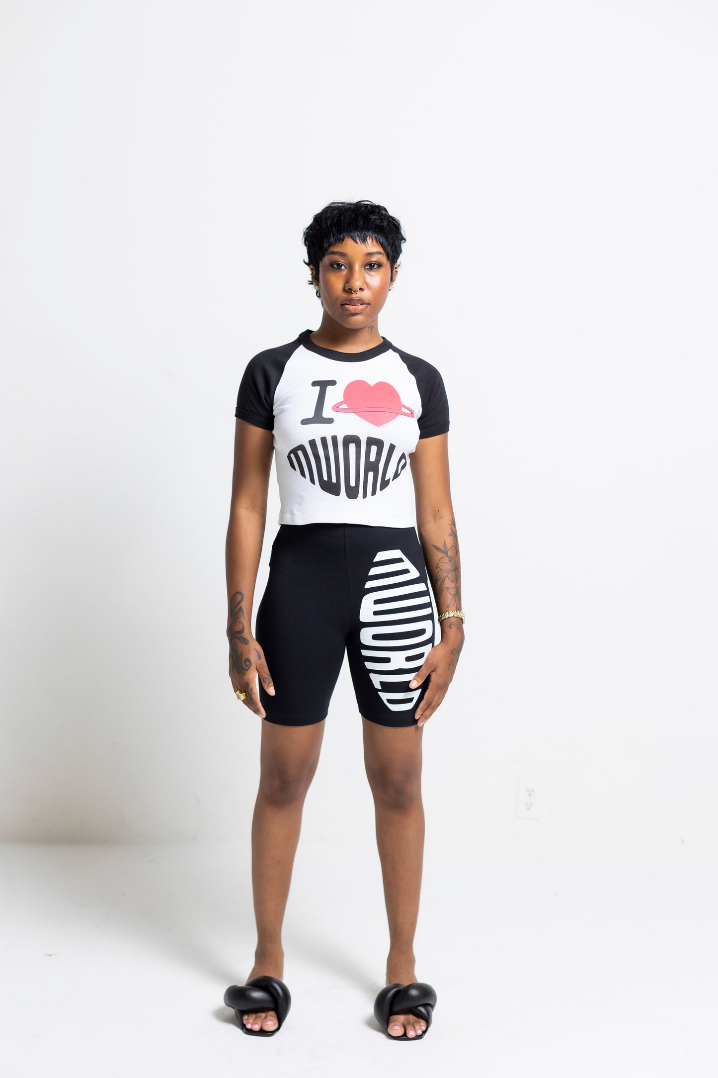 I ❤️ LOGO RAGLAN CROP TEE