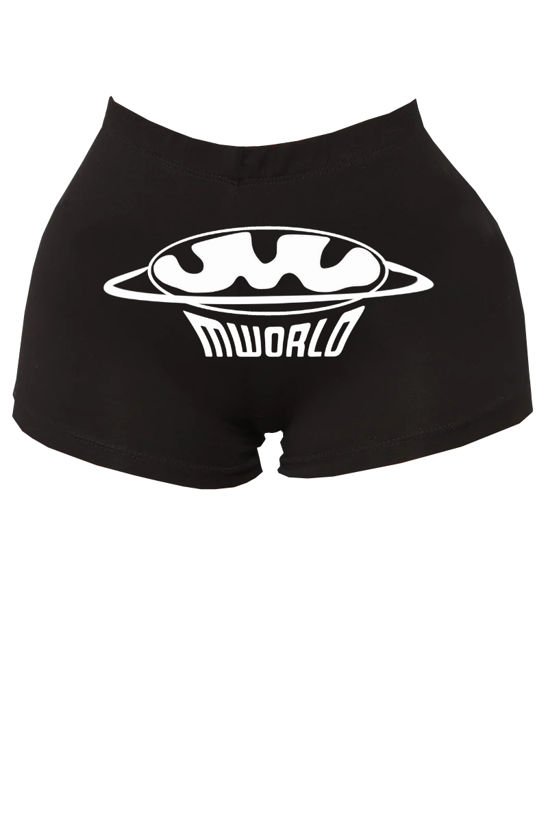 BLACK LOGO SHORT SHORTS