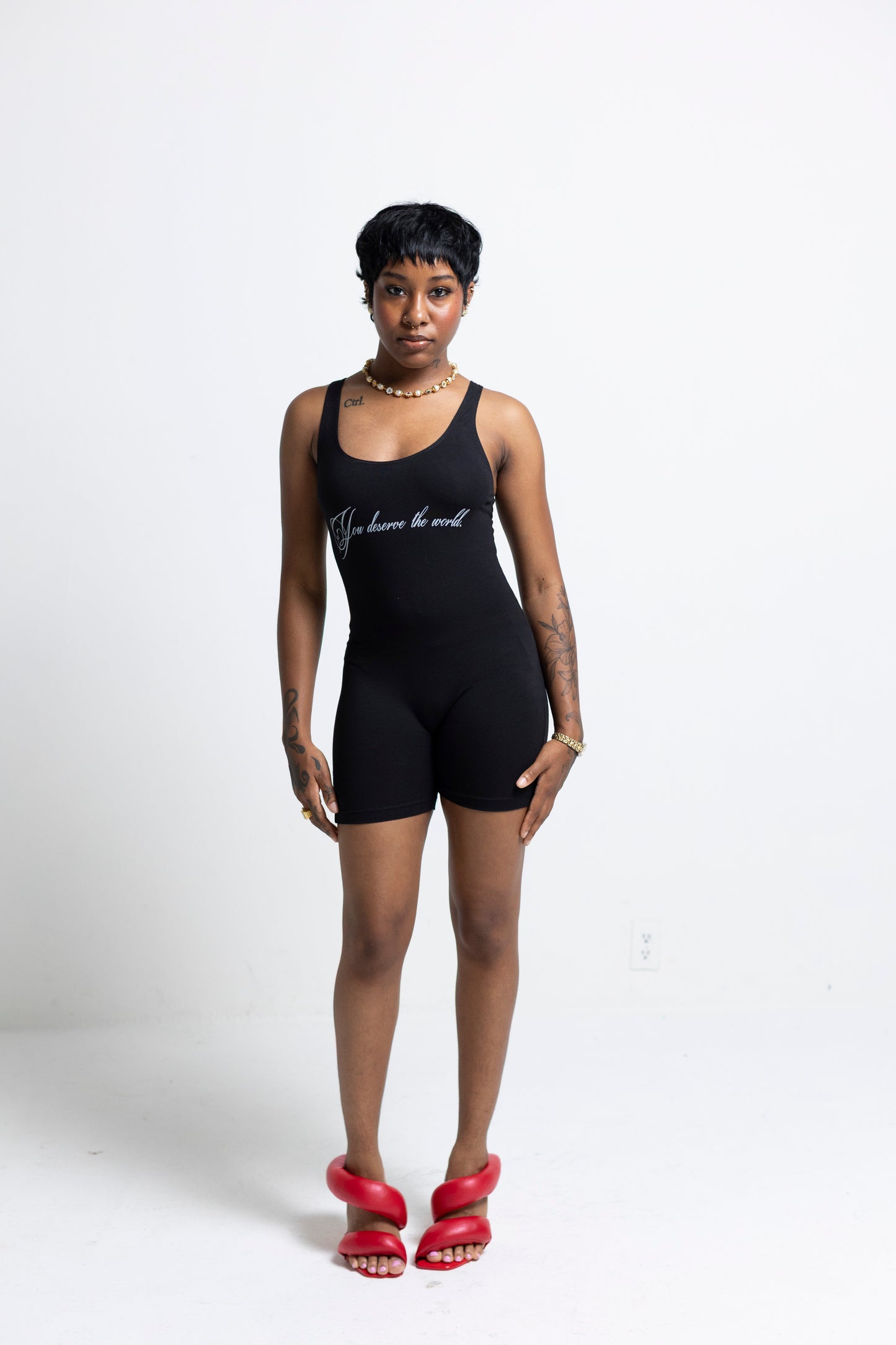 YOU DESERVE SPANDEX ROMPER