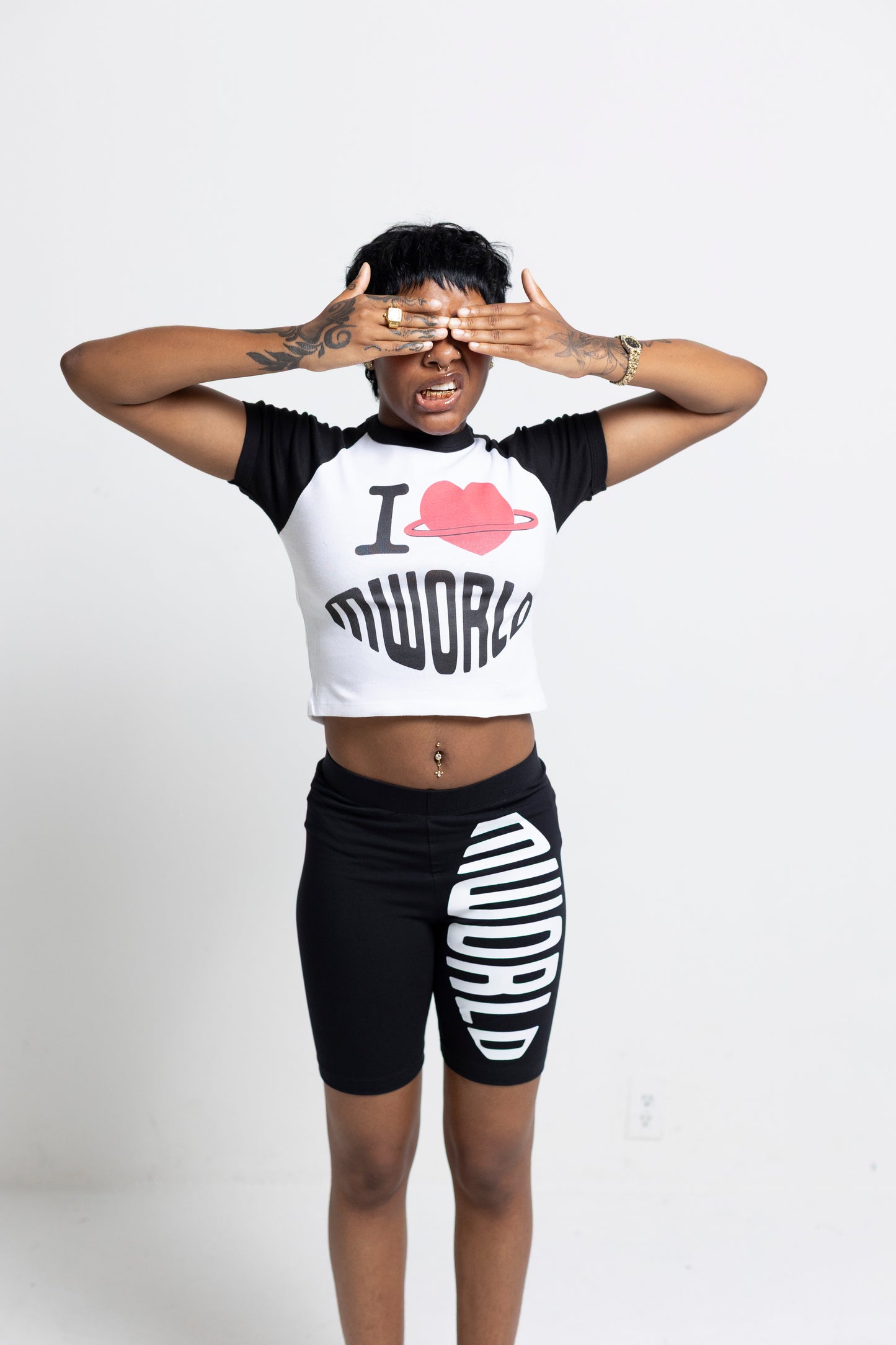 I ❤️ LOGO RAGLAN CROP TEE