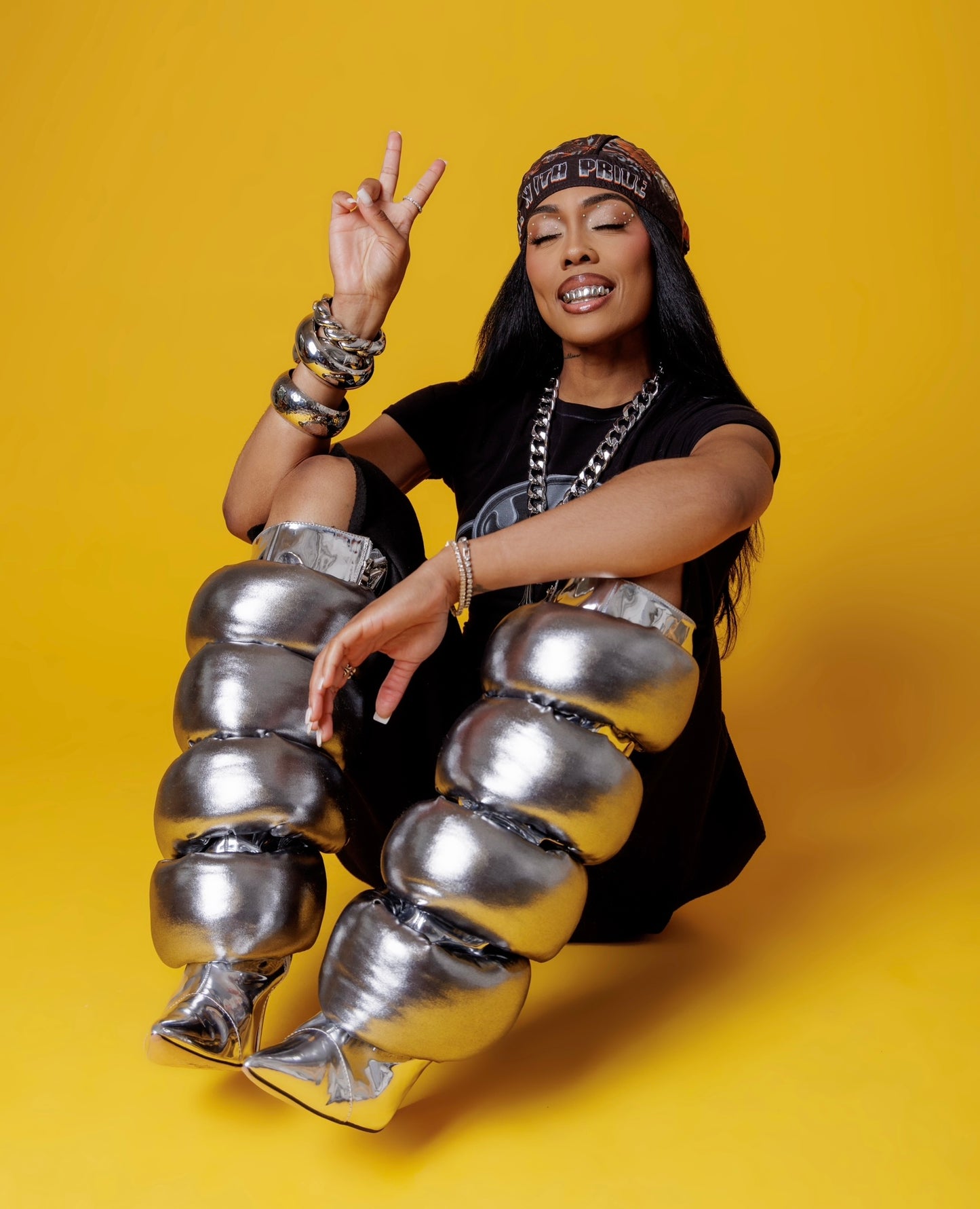 CHROME PUFFER BOOTS