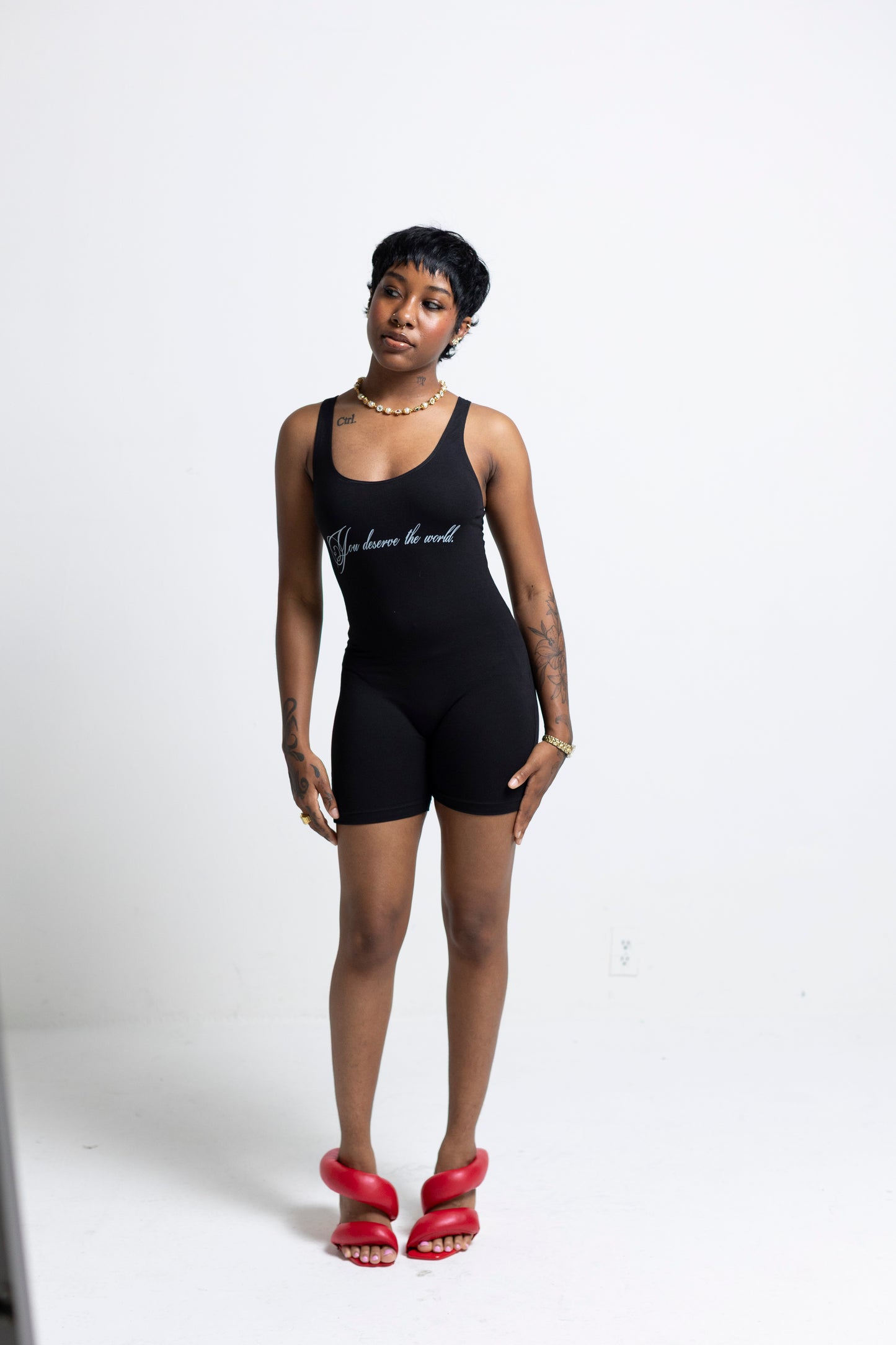 YOU DESERVE SPANDEX ROMPER