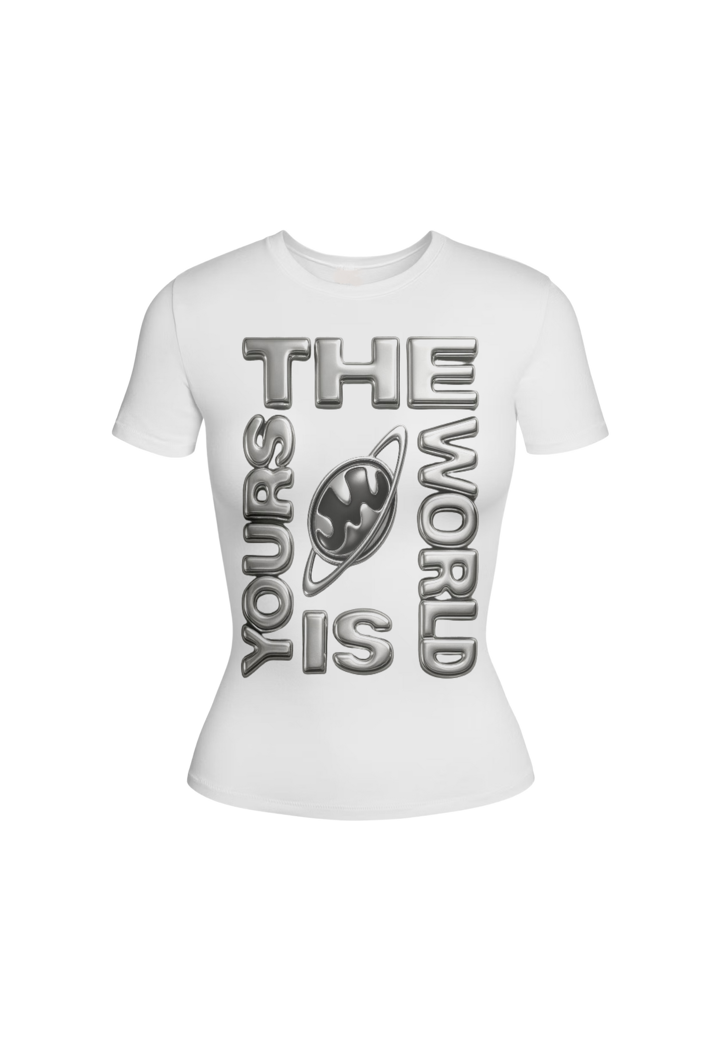 WORLD IS YOURS CHROME TEE