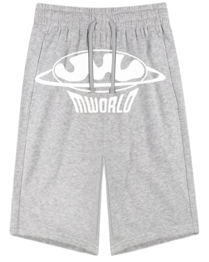GREY LOGO SWEAT SHORTS