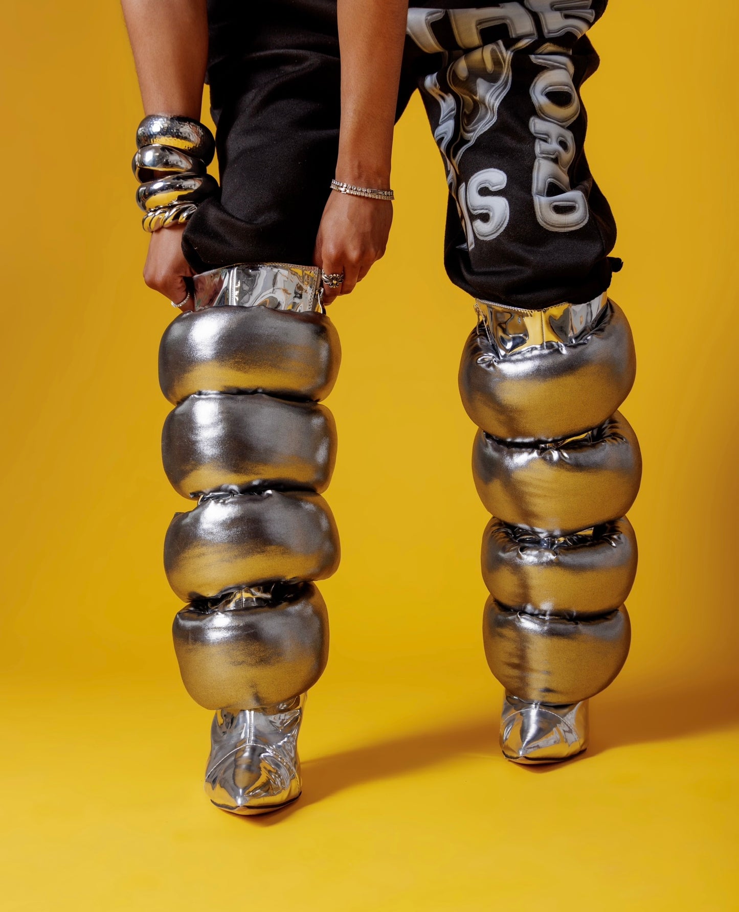 CHROME PUFFER BOOTS