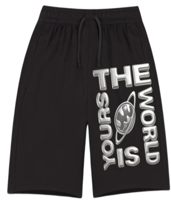 WORLD IS YOURS CHROME SWEAT SHORTS