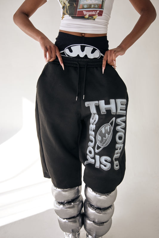 WORLD IS YOURS CHROME SWEAT SHORTS
