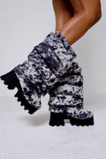 Cowhide Puffer Platform Boot
