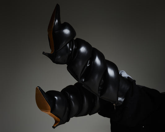 KITTEN HEEL PUFFER BOOTS PREORDER